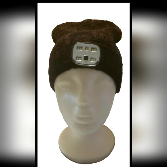 Unisex Led Beanie Hat 3 led light settings comes with runners/workout Arm Band - Picture 1 of 6